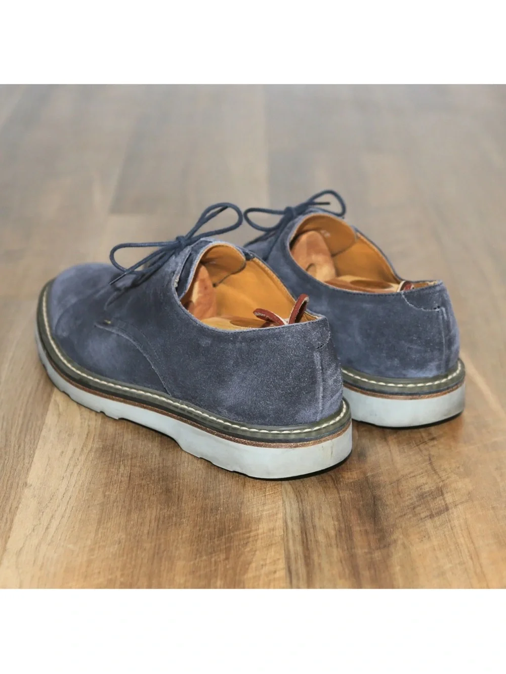 PAUL SMITH - Gray Suede Leather Derby Lace-Up Shoes ITALY - Men's Size US 9.5
